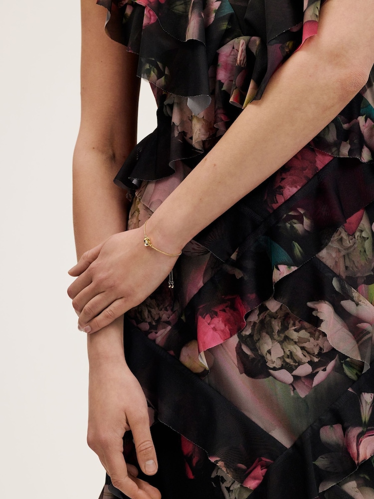 Ted Baker Gold Tone Florie Pearl Flower Adjustable Bracelet - Image 5 of 5