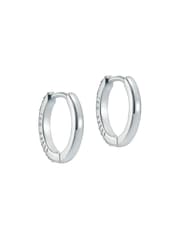 Ted Baker Silver Multi Heplie: Crystal Hoop Earrings - Image 4 of 6