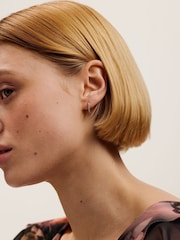 Ted Baker Silver Multi Heplie: Crystal Hoop Earrings - Image 5 of 6