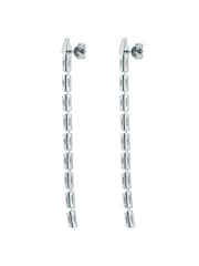 Ted Baker Silver Tone Isalie Crystal Baguette Slinky Drop Earrings - Image 5 of 7