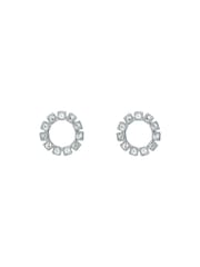 Ted Baker Silver Tone Haliana Halo Crystal Stud Earrings - Image 1 of 5