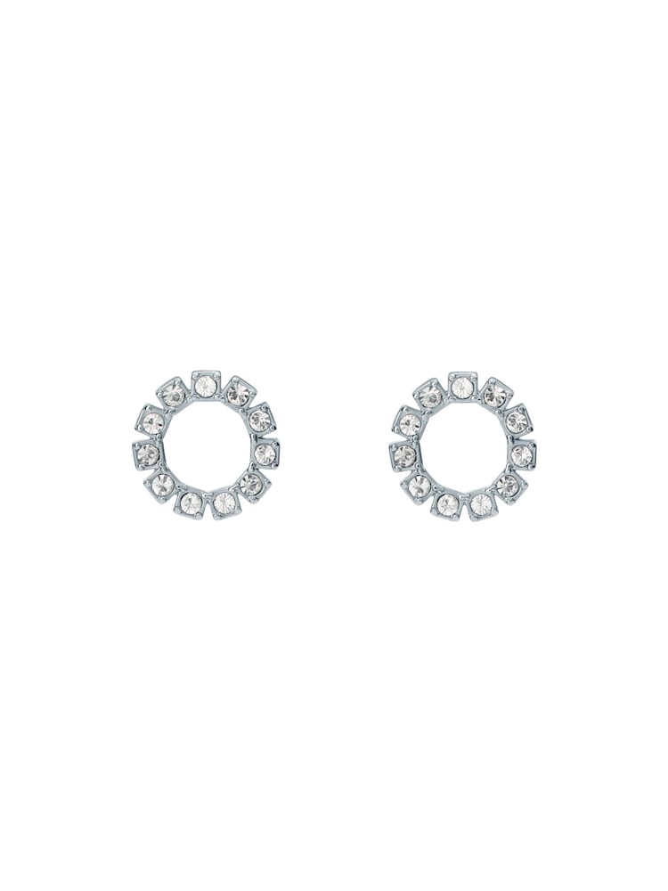 Ted Baker Silver Tone Haliana Halo Crystal Stud Earrings - Image 1 of 5