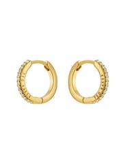 Ted Baker Gold Heplie: Crystal Hoop Earrings - Image 3 of 6