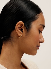 Ted Baker Gold Heplie: Crystal Hoop Earrings - Image 5 of 6