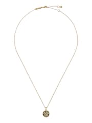 Ted Baker Gold Tone Monella Monogram Button Pendant Necklace - Image 3 of 6