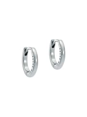 Ted Baker Silver Tone Crislie Logo Hoop Earrings - Image 1 of 6