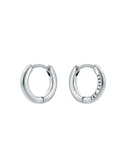 Ted Baker Silver Tone Crislie Logo Hoop Earrings - Image 3 of 6