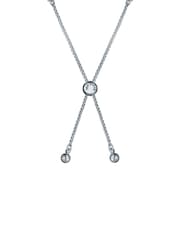 Ted Baker Silver/Blue MELRAH: Crystal Adjustable Tennis Bracelet For Women - Image 4 of 7