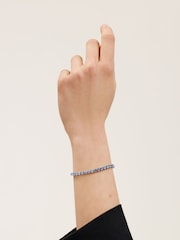 Ted Baker Silver/Blue MELRAH: Crystal Adjustable Tennis Bracelet For Women - Image 7 of 7