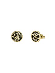 Ted Baker Gold Tone Monlia Monogram Button Stud Earrings - Image 4 of 7