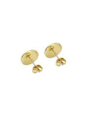 Ted Baker Gold Tone Monlia Monogram Button Stud Earrings - Image 5 of 7