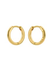 Ted Baker Gold Tone Crisele Logo Hoop Earrings - Image 3 of 6