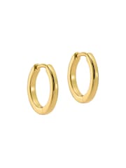 Ted Baker Gold Tone Crisele Logo Hoop Earrings - Image 4 of 6