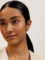 Ted Baker Gold Tone Crisele Logo Hoop Earrings - Image 5 of 6