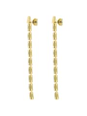 Ted Baker Gold Tone Isalie Crystal Baguette Slinky Drop Earrings - Image 5 of 7