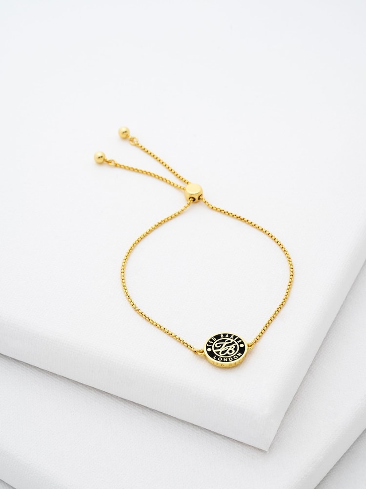 Ted Baker Gold Tone Monelle Monogram Button Adjustable Bracelet - Image 1 of 6