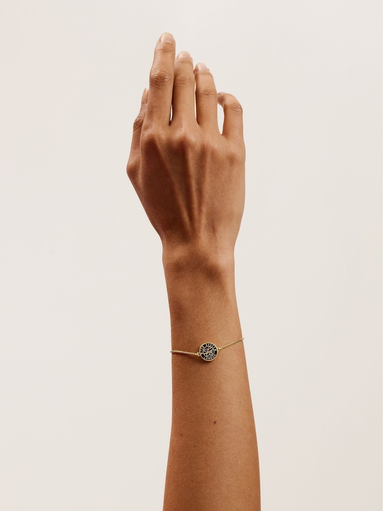 Ted Baker Gold Tone Monelle Monogram Button Adjustable Bracelet - Image 6 of 6