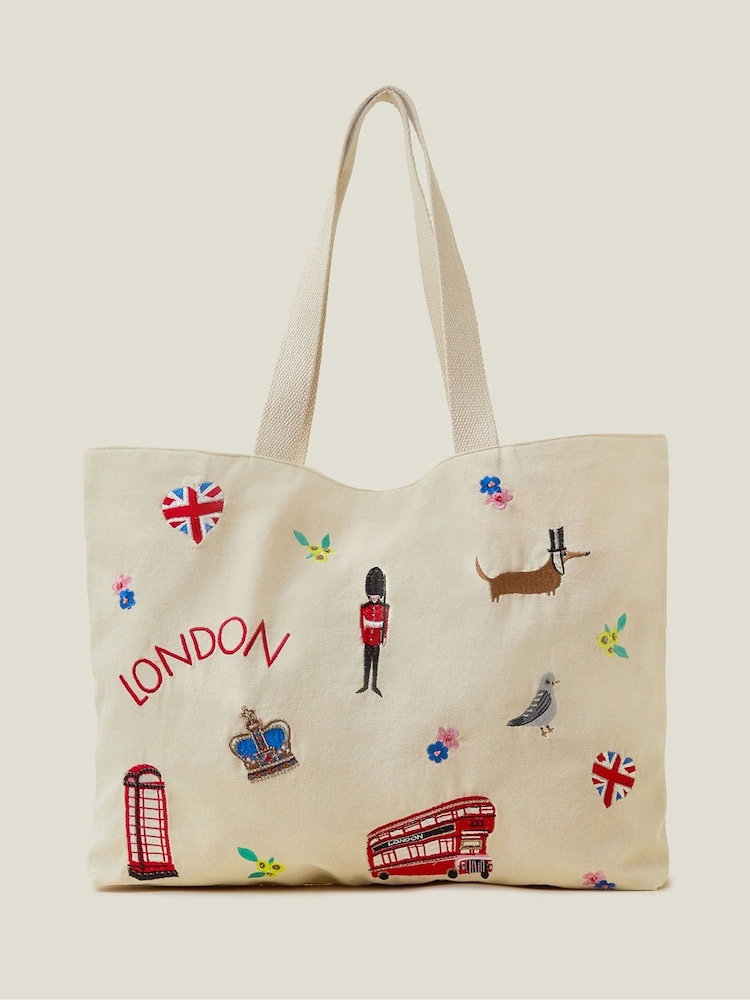 Accessorize vezena nakupovalna torba London - Slika 1 iz 3