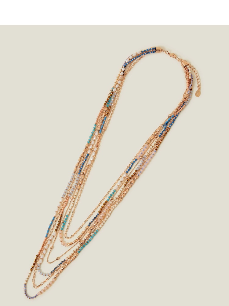 Accessorize Tone Layered Beaded Necklace - صورة 1 من 1 Accessorize Tone Layered Beaded Necklace - صورة 1 من 1