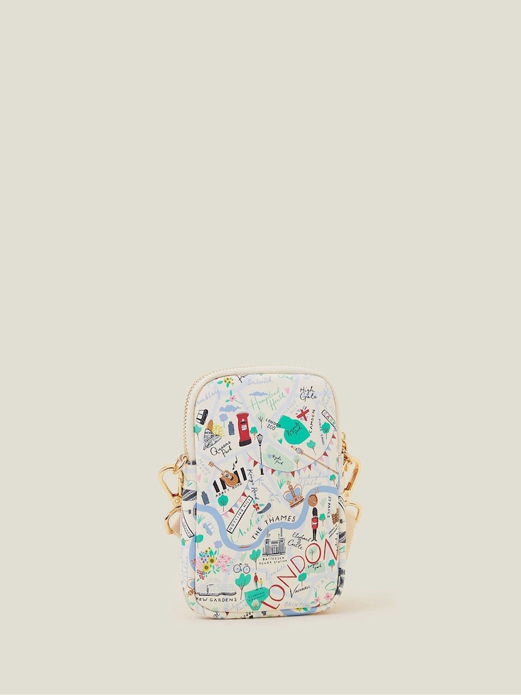 Accessorize White London Print Phone Bag - Image 2 of 4 Accessorize White London Print Phone Bag - Image 2 of 4
