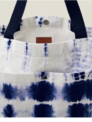 Accessorize Blue Tie Dye Large Shopper Bag - Image 3 of 3