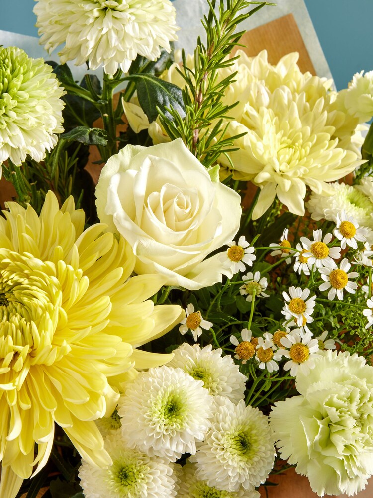 Yellow and Green Chrysanthemum Fresh Flower Bouquet - Image 2 of 4