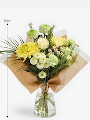 Yellow and Green Chrysanthemum Fresh Flower Bouquet - Image 3 of 4