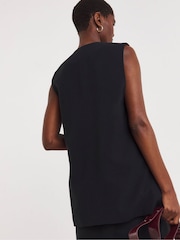 JD Williams Black Longline Waistcoat - Image 2 of 5