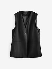 JD Williams Black Longline Waistcoat - Image 5 of 5