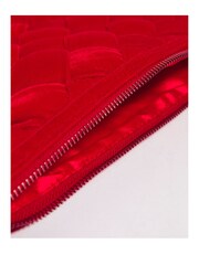 JD Williams Red Velvet Woven Clutch Bag - Image 4 of 4