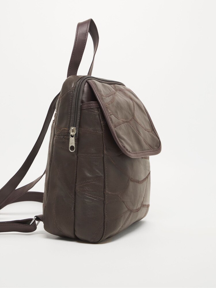 JD Williams Brown Patchwork Backpack - Image 1 of 1