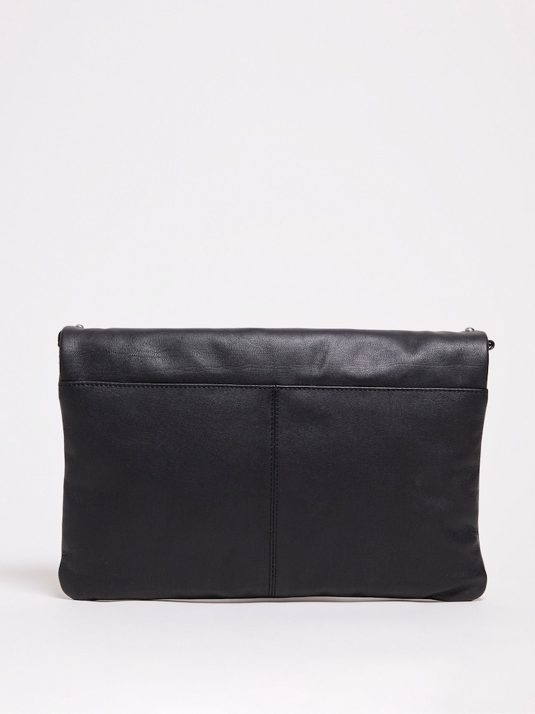 JD Williams Black Leather Studded Bag - Image 2 of 4