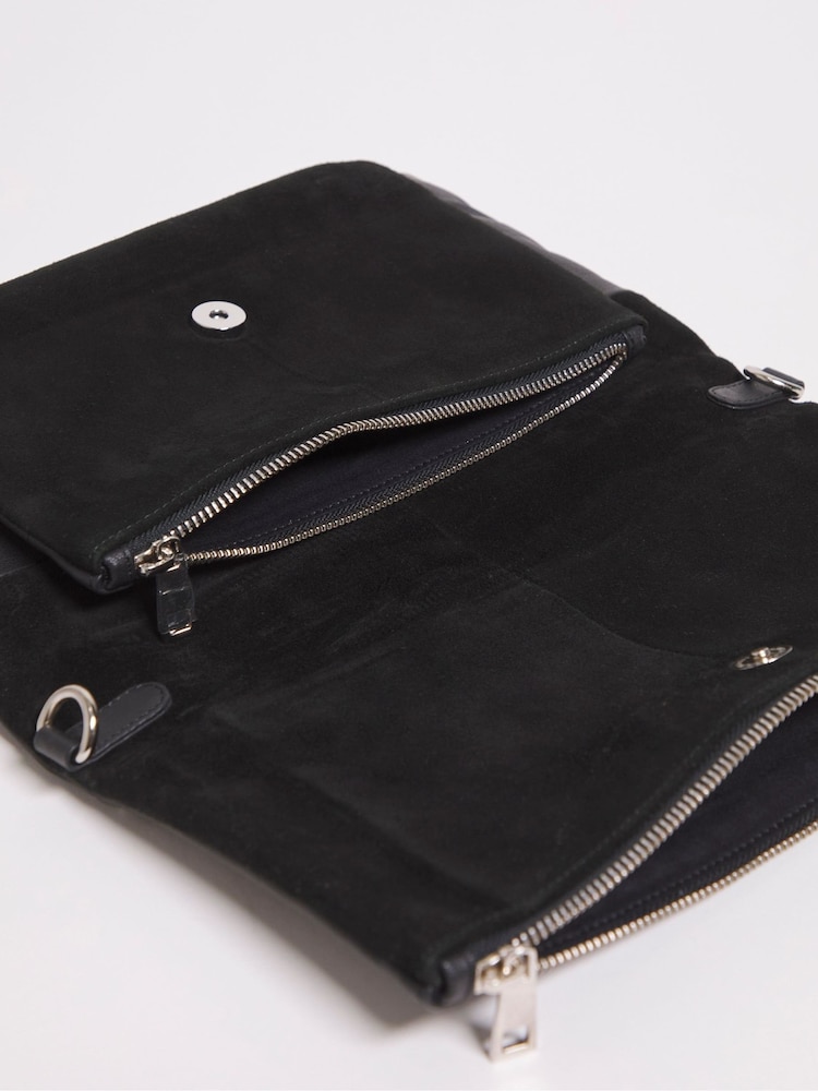 JD Williams Black Leather Studded Bag - Image 4 of 4
