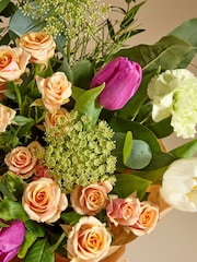 The Chateau by Angel Strawbridge Purple/White Spray Rose and Tulip Fresh Flower Bouquet in Pail - Image 2 of 4