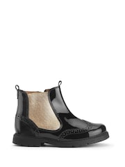 Auriu lucios - Start Rite Leather Zip Up Chelsea Cizme - Image 1 of 6