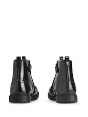 Auriu lucios - Start Rite Leather Zip Up Chelsea Cizme - Image 4 of 6
