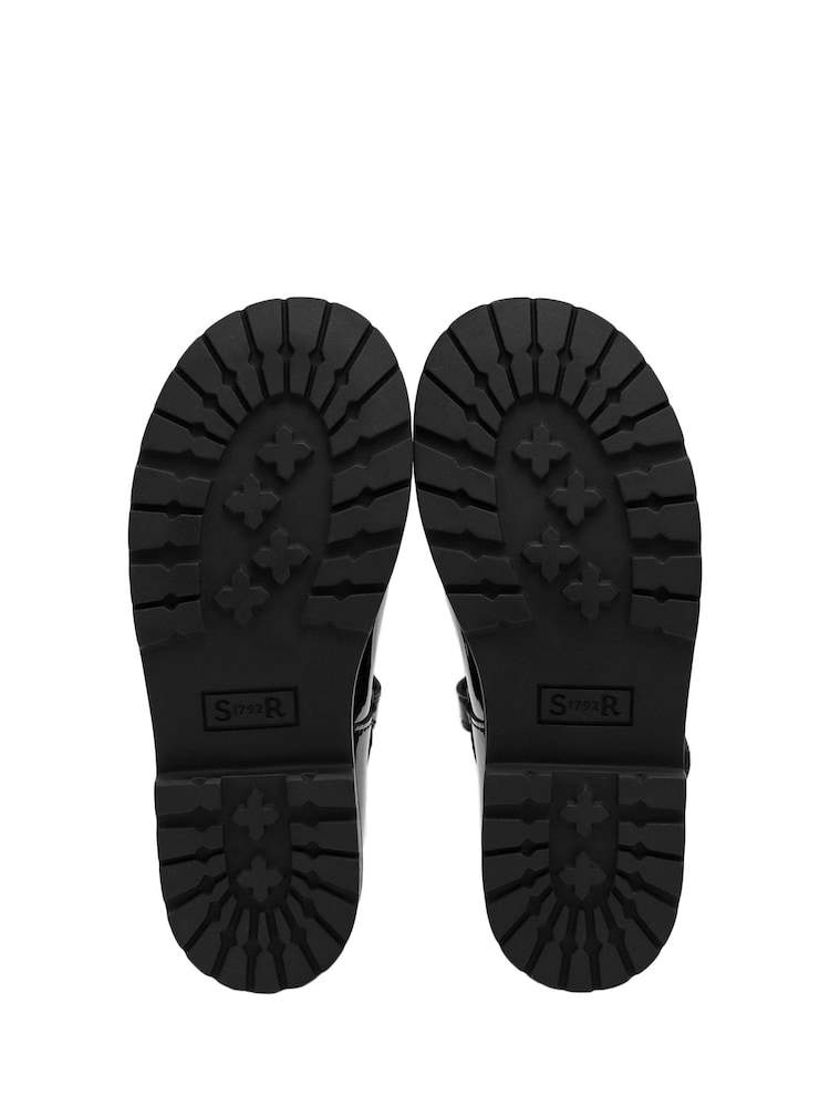 Start-Rite Liberty Black Patent Leather T-Bar Smart Shoes F Fit - Image 6 of 6