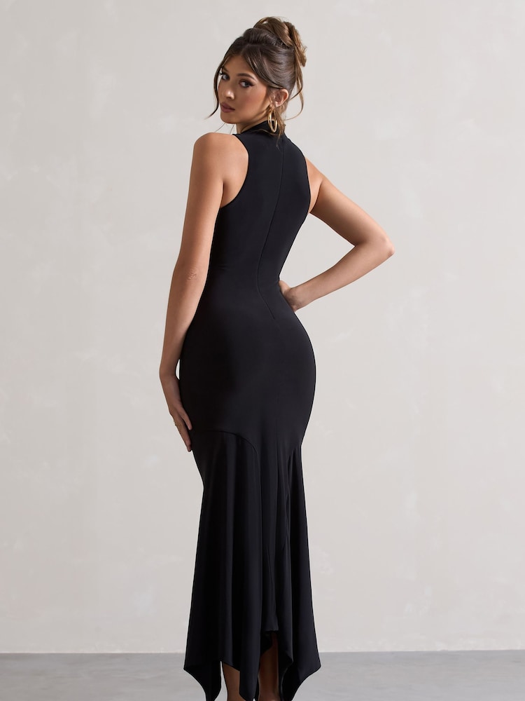 Club L London Black Brionna Twist Front Maxi Dress - Image 5 of 5