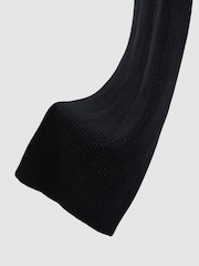 Azul marino oscuro - Reiss Alderny Atelier Ribbed-Cashmere Scarf - Imagen 4 de 4