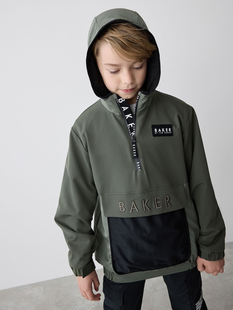 Baker by Ted Baker Khaki Green Half Zip Jacket - Image 1 of 13