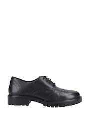 Hush Puppies Black Athena Senior School Shoes - Image 4 of 7