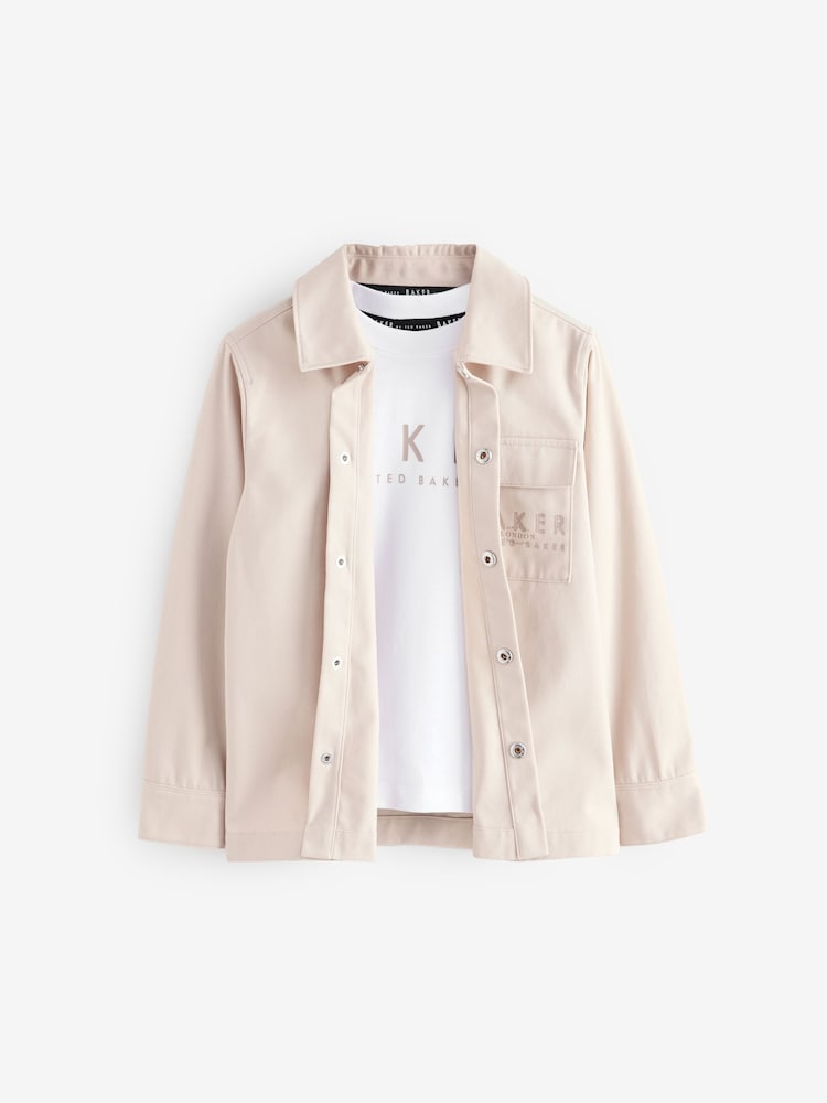 Piatră - Set cămașă tip jachetă și tricou Baker by Ted Baker - Image 8 of 13