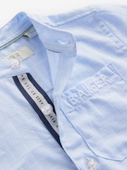 أزرق - قميص بياقة صغيرة بخامة %100 قطن من Baker By Ted Baker - صورة 3 من 5