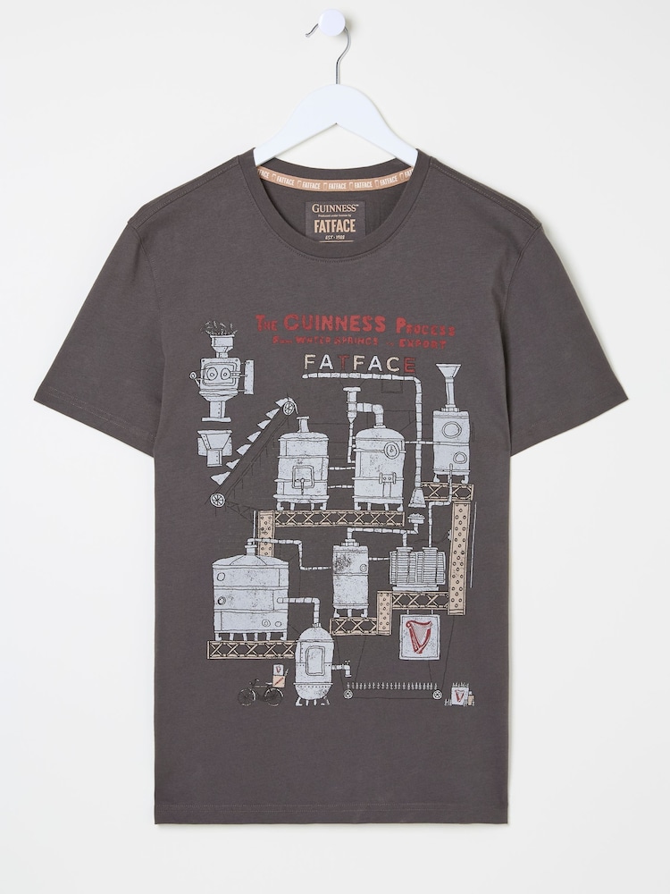 FatFace Washed Black Guinness Process 100% Cotton T-Shirt - Image 6 of 6