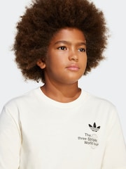 adidas originals Cream Back Print Graphic 100% Cotton T-Shirt - Image 3 of 5