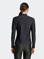 adidas Black Long Sleeve Rash Vest - Image 2 of 6