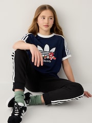 adidas originals Blue Loose Large Logo 100% Cotton T-Shirt - Image 2 of 6
