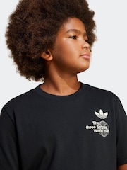 adidas originals Black Back Print Graphic 100% Cotton T-Shirt - Image 3 of 5