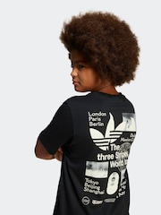 adidas originals Black Back Print Graphic 100% Cotton T-Shirt - Image 4 of 5