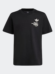 adidas originals Black Back Print Graphic 100% Cotton T-Shirt - Image 5 of 5